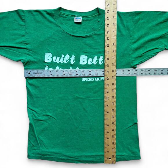 Vintage 70s Champion Built Better to Last Longer Speed Queen T Shirt Single M - Picture 9 of 9